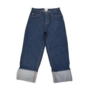 NWT Kate Spade for‎ Target dark wash cuffed cropped wide leg jeans SIZE 8